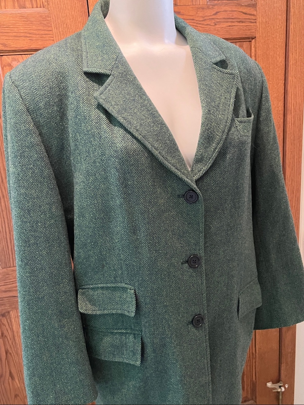 Vintage 70s Saks Fifth Avenue Lambswool Blazer Classic Academia 16W - Picture 2 of 8